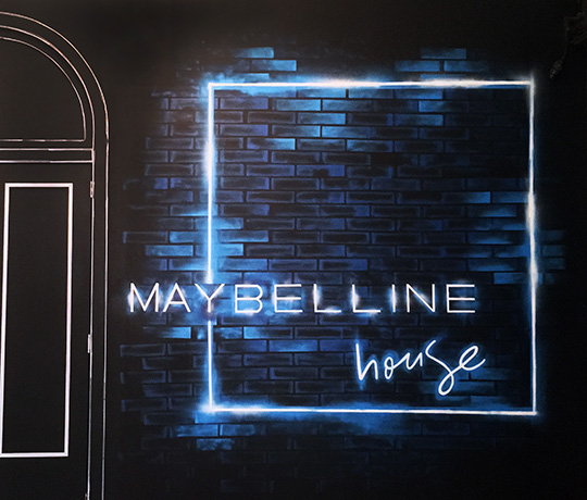 Maybelline House Wall Installation Logo